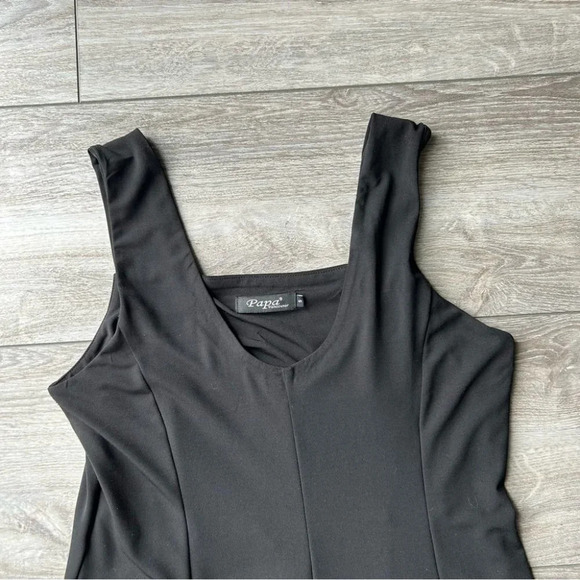Papa Black Sleeveless Fit and Flare Jersey Dress - Picture 5 of 15